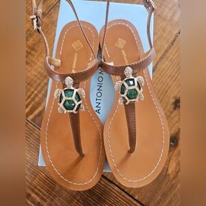 Size 6 Antonio Melani Turtle Sandals